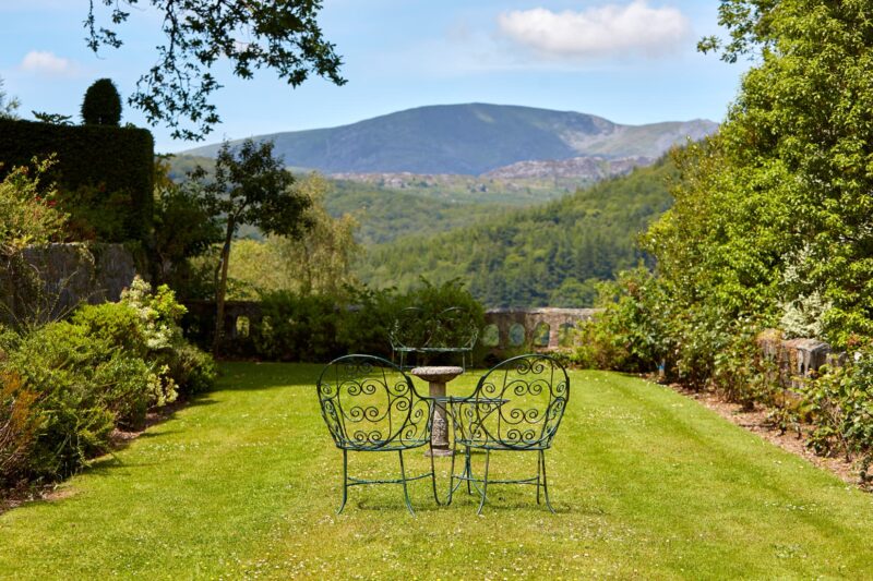 Chairs In The Garden At Penmaenuchaf Hotel